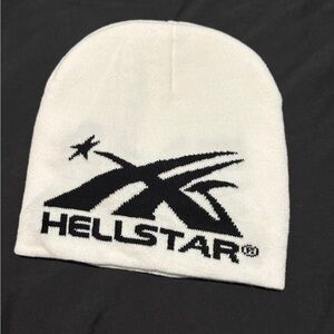 White Beanie with Black Logo